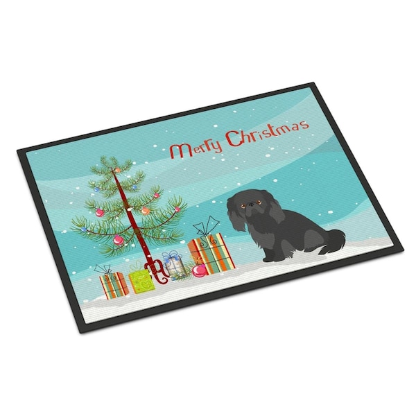 Carolines Treasures 24 x 36 in. Pekingese Christmas Tree Indoor or Outdoor Mat CK3505JMAT - main